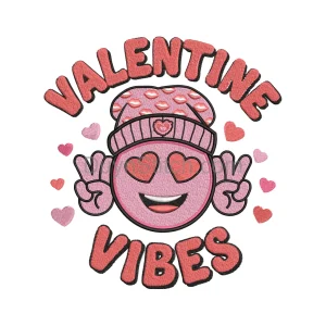Valentine Vibes Embroidery Design