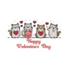 Valentine’s Day Cat Embroidery