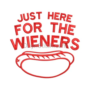 Hot Dog Humor Embroidery
