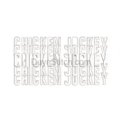 Chicken Jockey Embroidery Design