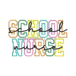 Colorful School Nurse Embroidery