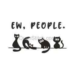 Quirky Cat Embroidery