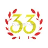 Golden Number Wreath Embroidery