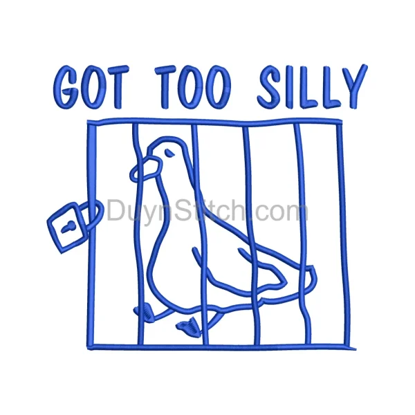 Silly Bird Embroidery Design
