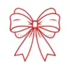 Charming Red Bow Embroidery