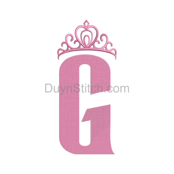 Royal Monogram G With Tiara