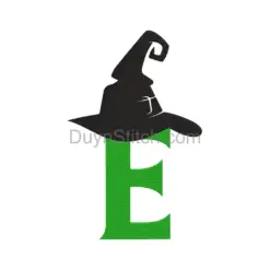 Witchy “E” Embroidery Design