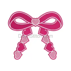 Heart Bow Embroidery