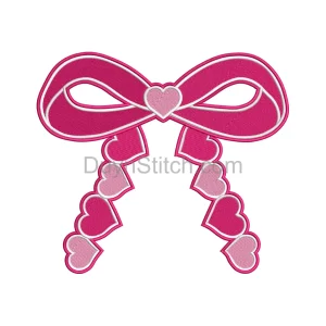 Heart Bow Embroidery