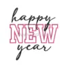 Happy New Year Embroidery Design
