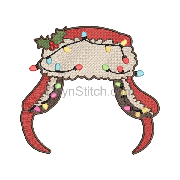 Festive Winter Hat Embroidery Design