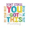 Motivational Test Day Embroidery