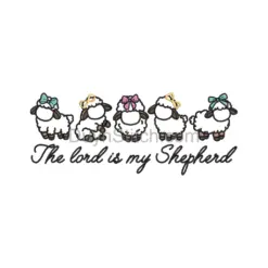 Faithful Sheep Embroidery Design