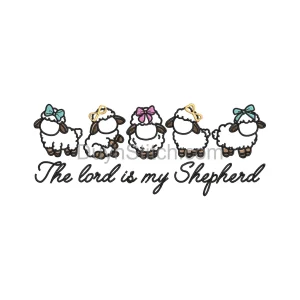 Faithful Sheep Embroidery Design