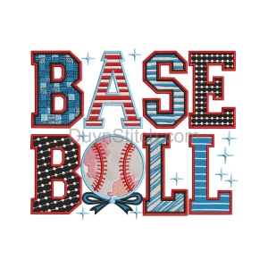 Sports-Themed Baseball Embroidery