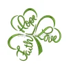 Shamrock Faith Hope Love Design