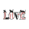 Cat and Baseball Love Design