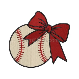 Baseball Bow Elegance