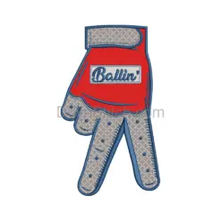 Ballin’ Sports Glove Embroidery