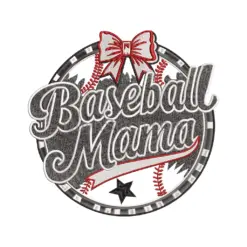 Baseball Mama Embroidery Design