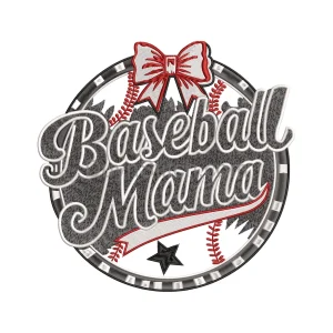 Baseball Mama Embroidery Design