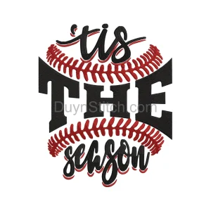Baseball Holiday Spirit Embroidery