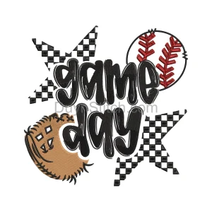 Game Day Baseball Embroidery