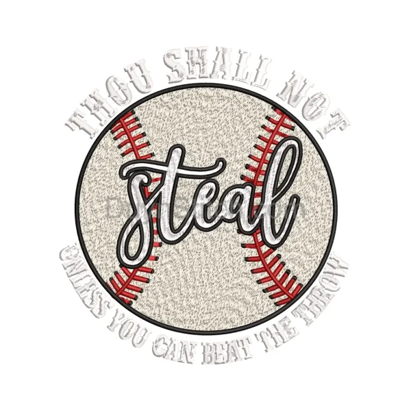 Thou Shall Not Steal Embroidery Design