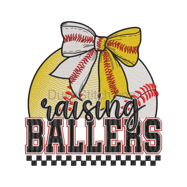 Raising Ballers Embroidery Design
