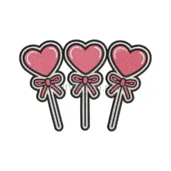 Heart Lollipop Embroidery
