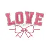 Love Lettering with Bow Embroidery