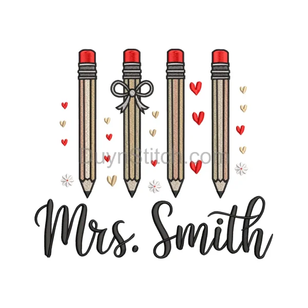 Personalized Pencil Embroidery