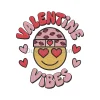 Smiling Valentine Emoji Embroidery