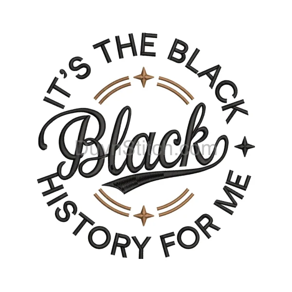 Black History Pride Embroidery