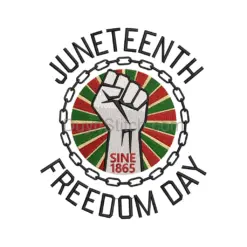 Juneteenth Freedom Embroidery Design
