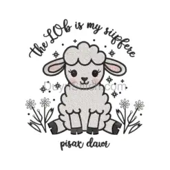 Lamb Serenity Embroidery Design