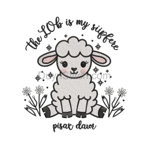 Lamb Serenity Embroidery Design
