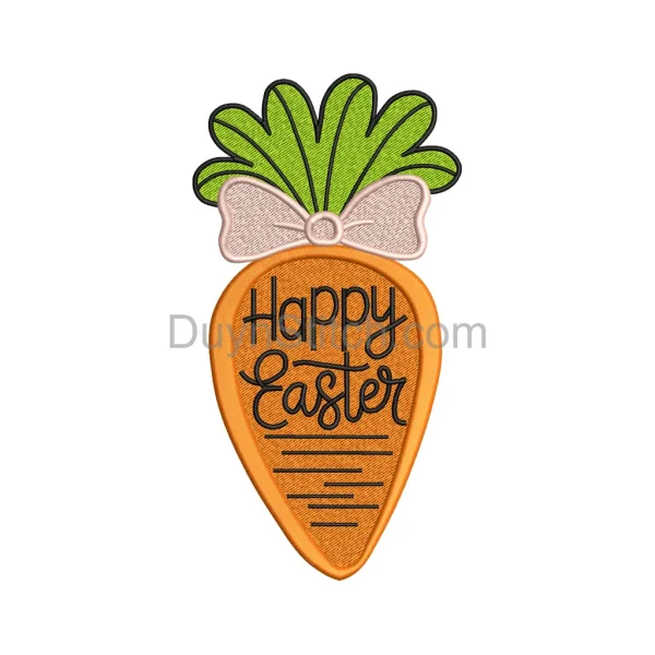 Charming Easter Carrot Embroidery