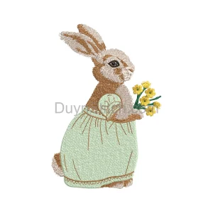 Dressed Rabbit Embroidery Design