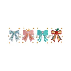Charming Embroidered Bows Collection