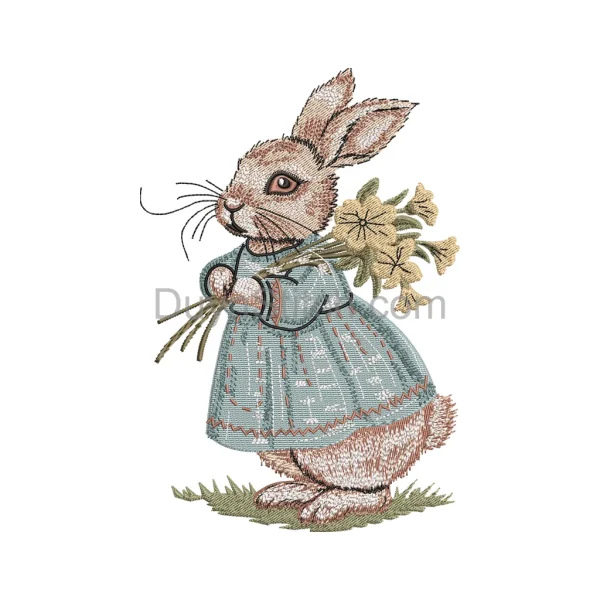 Whimsical Rabbit Style Embroidery