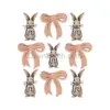 Adorable Bunny and Bow Embroidery