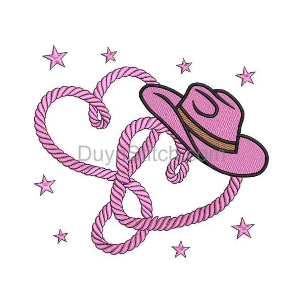 Cowgirl Heart Embroidery Design