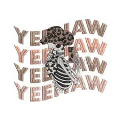 Skeleton Cowboy Embroidery Design