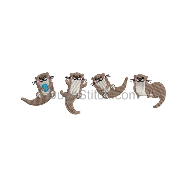Playful Otter Embroidery Set
