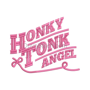 Honky Tonk Angel Embroidery Design