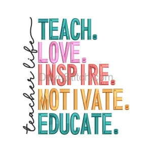 Teacher's Inspiration Embroidery