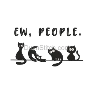 Quirky Cat Embroidery