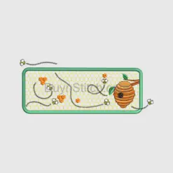 Honeybee and Beehive Embroidery