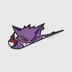 Gengar Pokémon Embroidery Design